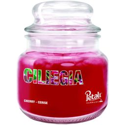 Lumanare parfumata borcan mic cu capac 25h Frosted cherry 100g - PETALI