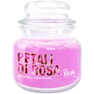 Lumanare parfumata borcan mic cu capac 25h Rose 100g - PETALI