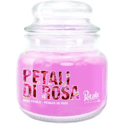 Lumanare parfumata borcan mic cu capac 25h Rose 100g - PETALI