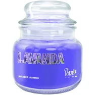 Lumanare parfumata borcan mic cu capac 25h Lavanda 100g - PETALI
