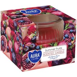 Lumanare parfumata pahar 18h Summer fruits 80g - AURA