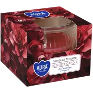 Lumanare parfumata pahar 18h Sensual flowers 80g - AURA
