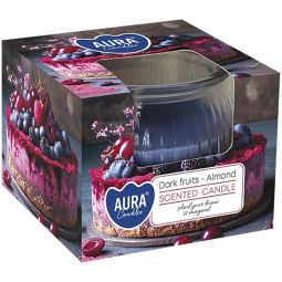 Lumanare parfumata pahar 18h Dark fruits Almond 80g - AURA