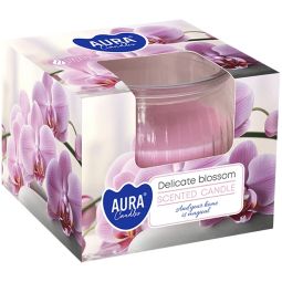 Lumanare parfumata pahar 18h Delicate blossom 80g - AURA