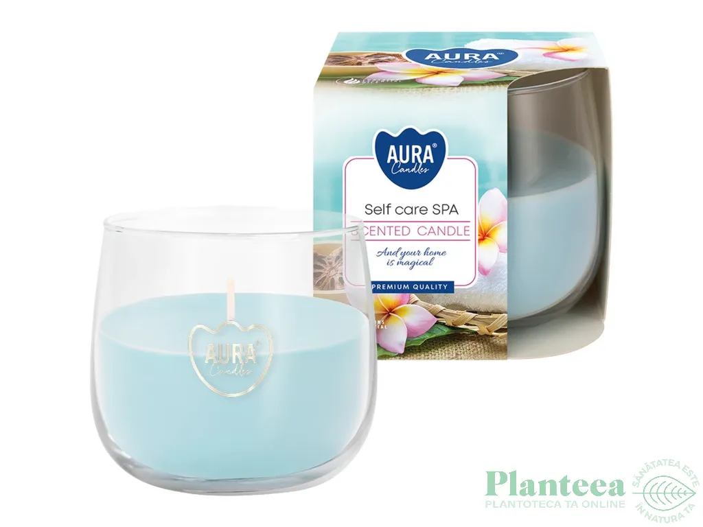 Lumanare parfumata pahar 24h Self care spa 130g - AURA