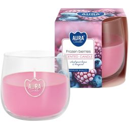 Lumanare parfumata pahar 24h Frozen Berries 130g - AURA