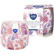 Lumanare parfumata pahar imprimat 20h Vanilie 100g - AURA