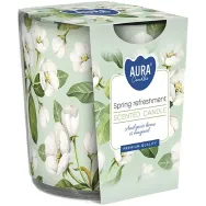 Lumanare parfumata pahar imprimat 22h Spring refreshment 100g - AURA