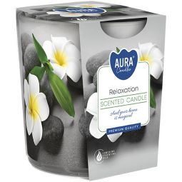Lumanare parfumata pahar imprimat 22h Relaxation 100g - AURA
