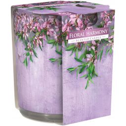 Lumanare parfumata pahar imprimat 22h Floral harmony 100g - AURA