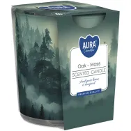 Lumanare parfumata pahar imprimat 22h Muschi 100g - AURA
