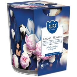 Lumanare parfumata pahar imprimat 22h Flowers 100g - AURA