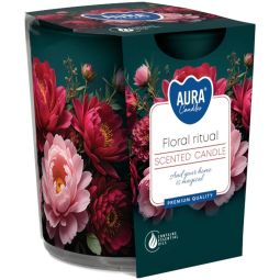 Lumanare parfumata pahar imprimat 22h Floral ritual 100g - AURA