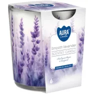 Lumanare parfumata pahar imprimat 22h Lavanda delicata 100g - AURA
