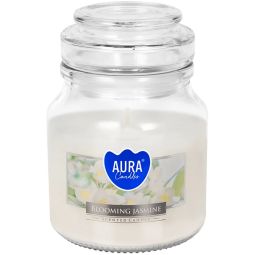 Lumanare parfumata borcan cu capac 28h Blooming Jasmine 120g - AURA
