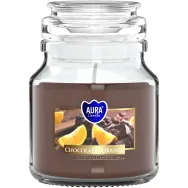 Lumanare parfumata borcan cu capac 28h Chocolate Orange 120g - AURA