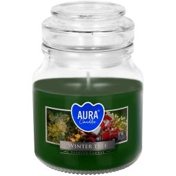 Lumanare parfumata borcan cu capac 28h Winter tree 120g - AURA