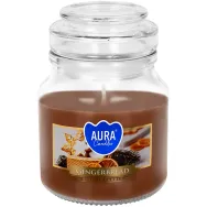 Lumanare parfumata borcan cu capac 28h Turta dulce 120g - AURA
