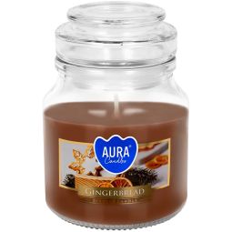 Lumanare parfumata borcan cu capac 28h Turta dulce 120g - AURA
