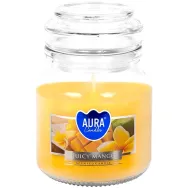 Lumanare parfumata borcan cu capac 28h Juicy mango 120g - AURA