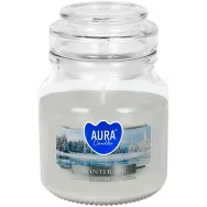Lumanare parfumata borcan cu capac 28h Winter air 120g - AURA