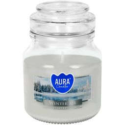 Lumanare parfumata borcan cu capac 28h Winter air 120g - AURA