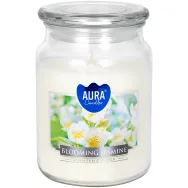 Lumanare parfumata borcan cu capac 100h Blooming jasmine 500g - AURA