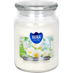 Lumanare parfumata borcan cu capac 100h Blooming jasmine 500g - AURA