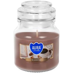 Lumanare parfumata borcan cu capac 28h Cafea 120g - AURA