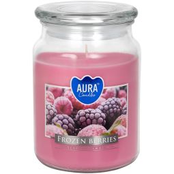 Lumanare parfumata borcan cu capac 100h Fructe inghetate 500g - AURA