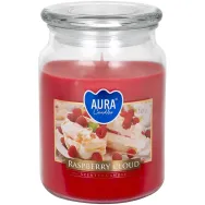 Lumanare parfumata borcan cu capac 100h Rasberry cloud 500g - AURA