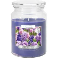 Lumanare parfumata borcan cu capac 100h Gradina violete 500g - AURA
