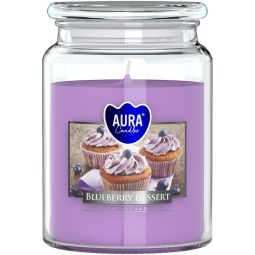 Lumanare parfumata borcan cu capac 100h Desert coacaze 500g - AURA