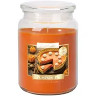 Lumanare parfumata borcan cu capac 100h Placinta dovleac 500g - AURA
