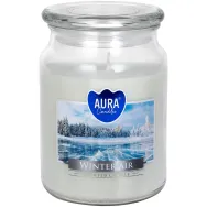 Lumanare parfumata borcan cu capac 100h Winter air 500g - AURA