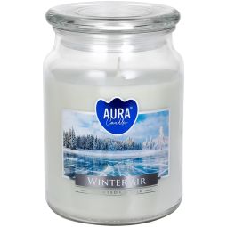 Lumanare parfumata borcan cu capac 100h Winter air 500g - AURA