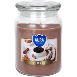 Lumanare parfumata borcan cu capac 100h Cafea 500g - AURA