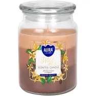 Lumanare parfumata borcan cu capac 3culori 100h Wild vanilla 500g - AURA