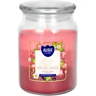 Lumanare parfumata borcan cu capac 3culori 100h Fructe suculente 500g - AURA