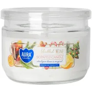 Lumanare parfumata 2fitile borcan cu capac 30h Vin fiert 280g - AURA