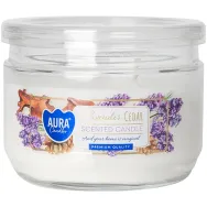 Lumanare parfumata 2fitile borcan cu capac 30h Lavanda cedru 280g - AURA