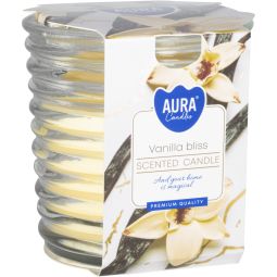 Lumanare parfumata pahar spirala 28h Vanilla bliss 130g - AURA