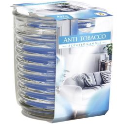Lumanare parfumata pahar spirala 28h AntiTabac 130g - AURA
