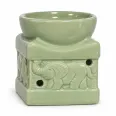 Vas ceramic ulei aromaterapie elefant verde 8x6,5cm mic 1b - LCA