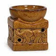 Vas ceramic ulei aromaterapie elefant maro 8x6,5cm mic 1b - LCA