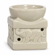 Vas ceramic ulei aromaterapie elefant crem 8x6,5cm mic 1b - LCA