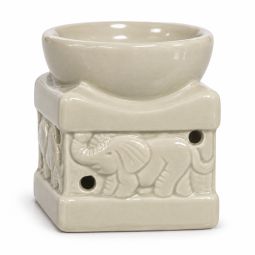 Vas ceramic ulei aromaterapie elefant crem 8x6,5cm mic 1b - LCA
