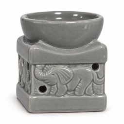 Vas ceramic ulei aromaterapie elefant gri 8x6,5cm mic 1b - LCA