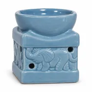 Vas ceramic ulei aromaterapie elefant albastru 8x6,5cm mic 1b - LCA