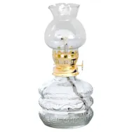 Lampa sticla transparenta mica 16x8cm model drept pentru ulei parafinic 1b - LCA
